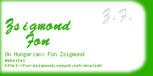 zsigmond fon business card